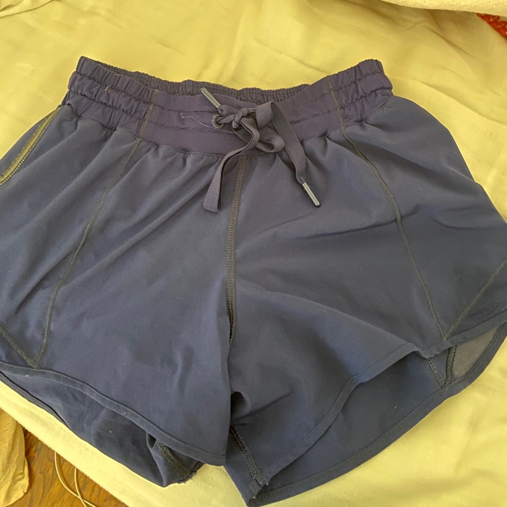 Navy Lululemon Hotty Hot Shorts